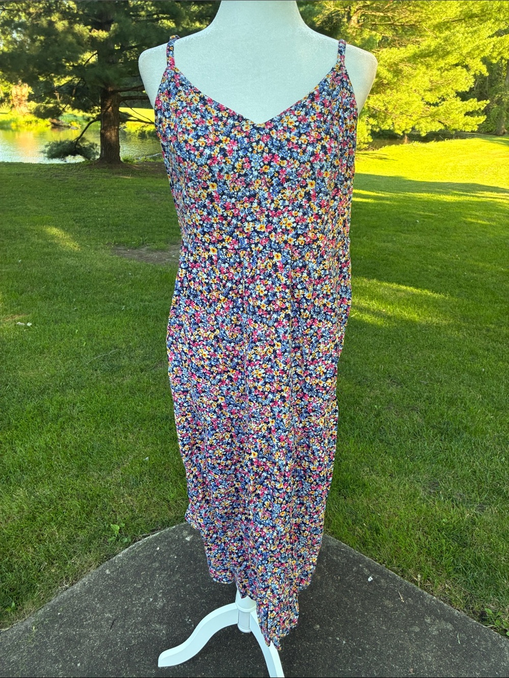 Old Navy Multi-Color Floral Midi Dress